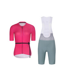 RIVANELLE Kurzarm Radtrikot und Shorts - LOVELY - Grün/Rosa